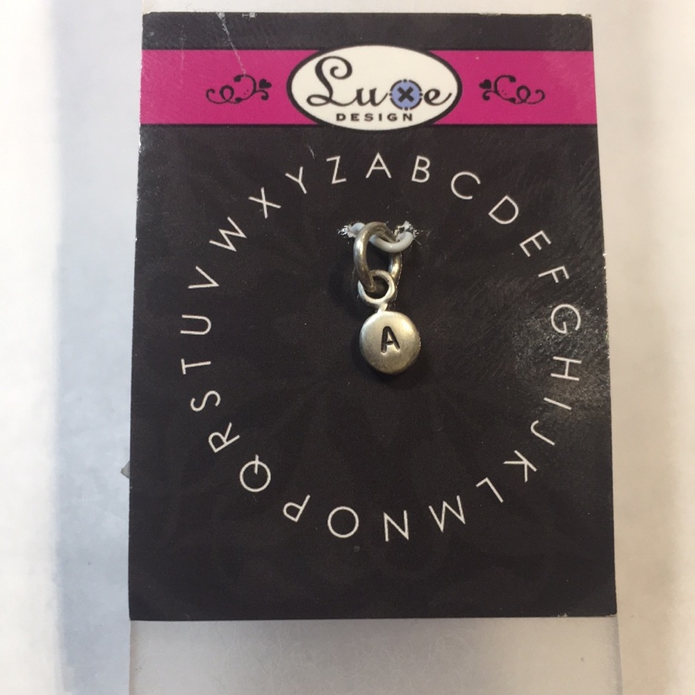 Luxe Design sterling silver small “A” charm. Beautiful and subtle. NEW